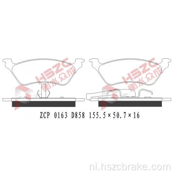 FMSI D858 Auto -keramische remkussen voor Dodge